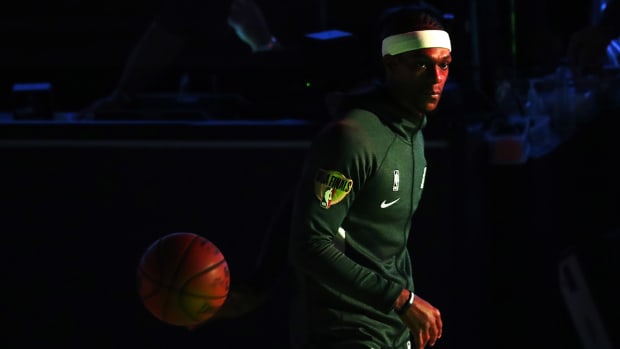 Rajon Rondo during the 2020 Finals with the Lakers.